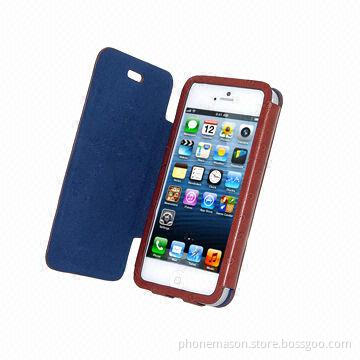 Leather flip case for iPhone 5 new design